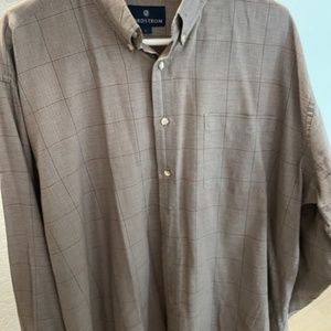 Nordstrom Button Down long sleeve plaid shirt - size L